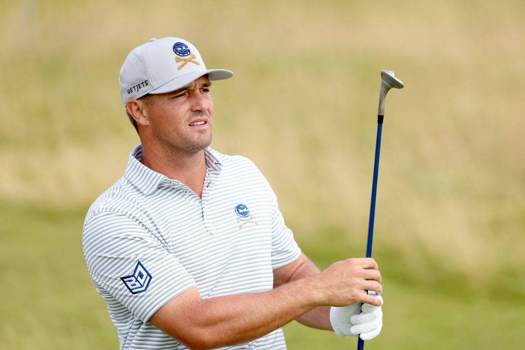 Bryson DeChambeau during practice for The 152nd Open